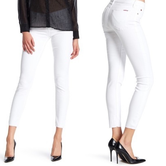 Hudson Jeans Denim - Hudson White Krista Raw Hem Ankle Jeans Denim 26